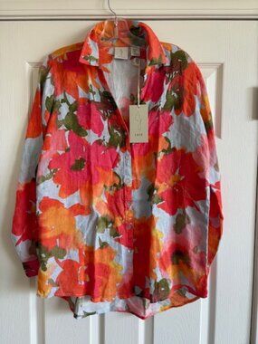 JOIE 100% Linen floral shirt